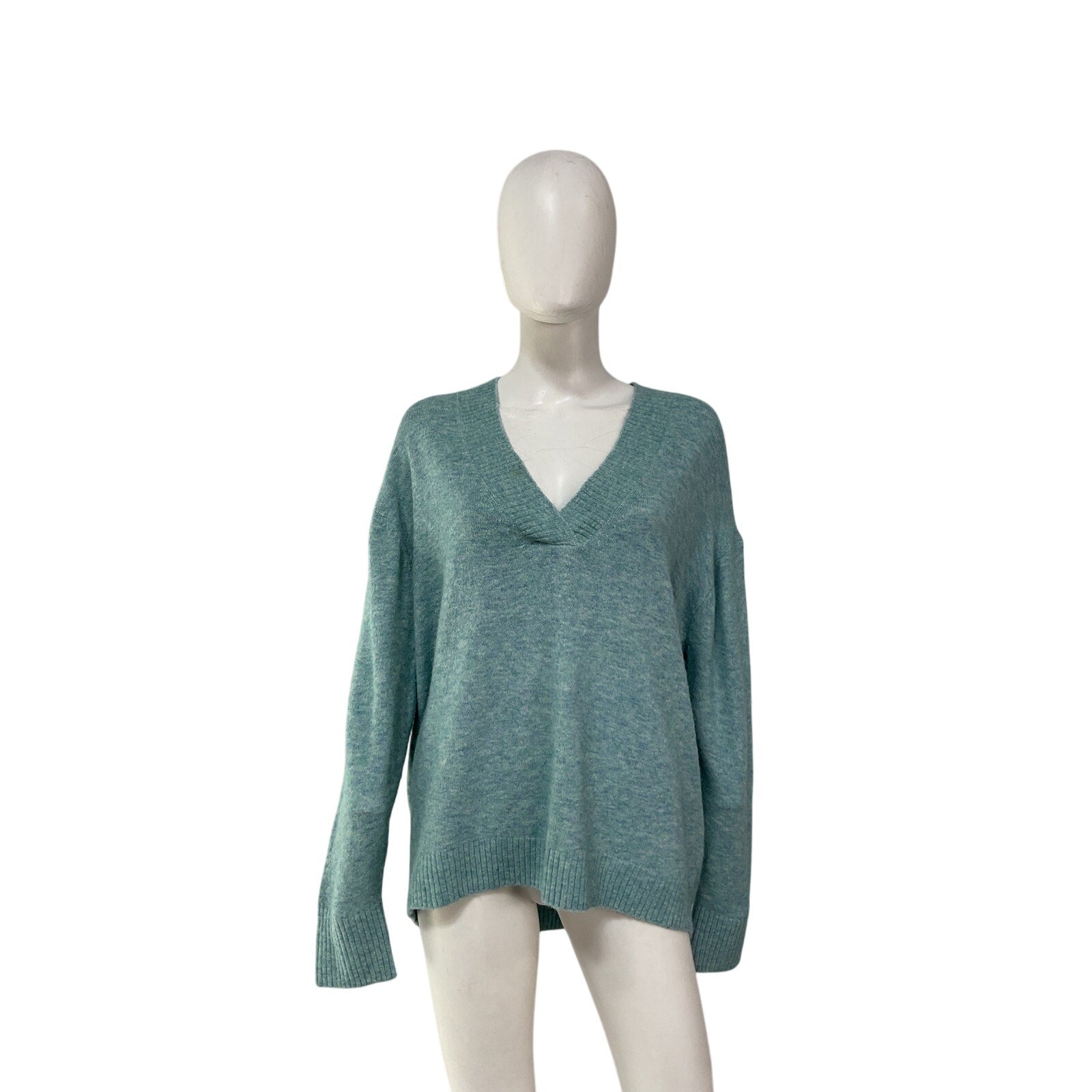 Hatch 'The Mina' Green Acrylic V-Neck Sweater Size 3