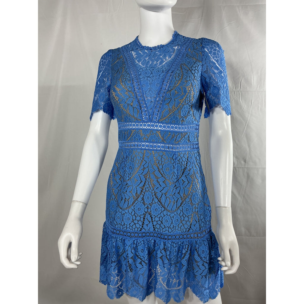 Saylor 'Darian' Blue Nylon Dress Size XS - NWT