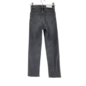 Re/Done Classic Washed Noir 70s Stove Pipe Denim Jeans Size 23