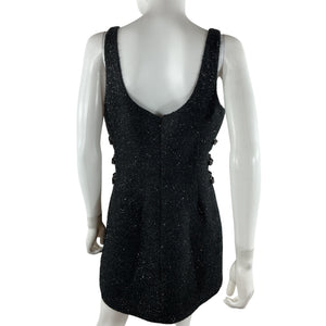 Self-Portrait Chic Black Boucle Bow Mini Dress Size 10