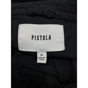 Pistola 'Selena' Black Cotton Long Sleeve Pinch Waist Jumpsuit Size M