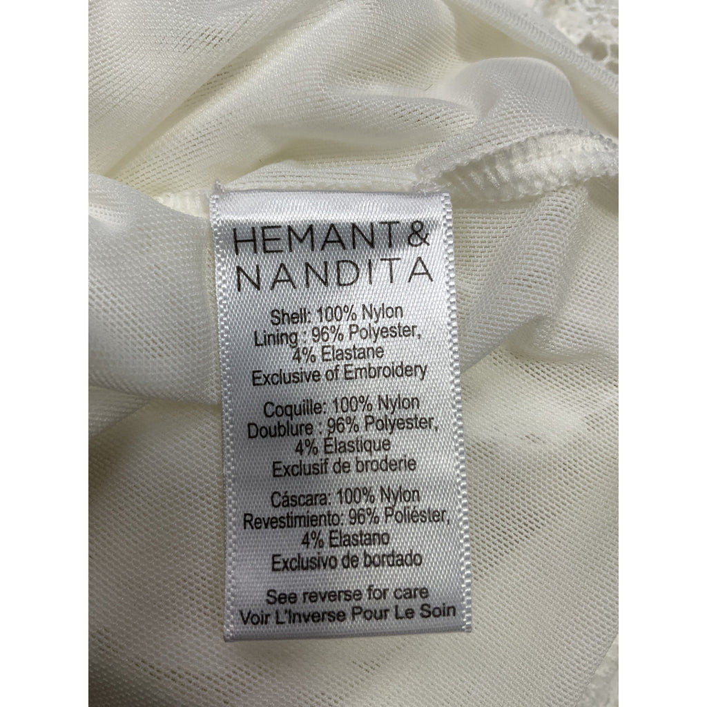 Hemant And Nandita 'Reet' Cream Nylon Top Size XS