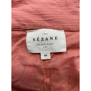 Sézane Ruffled Peach Oriane Dress Size 8