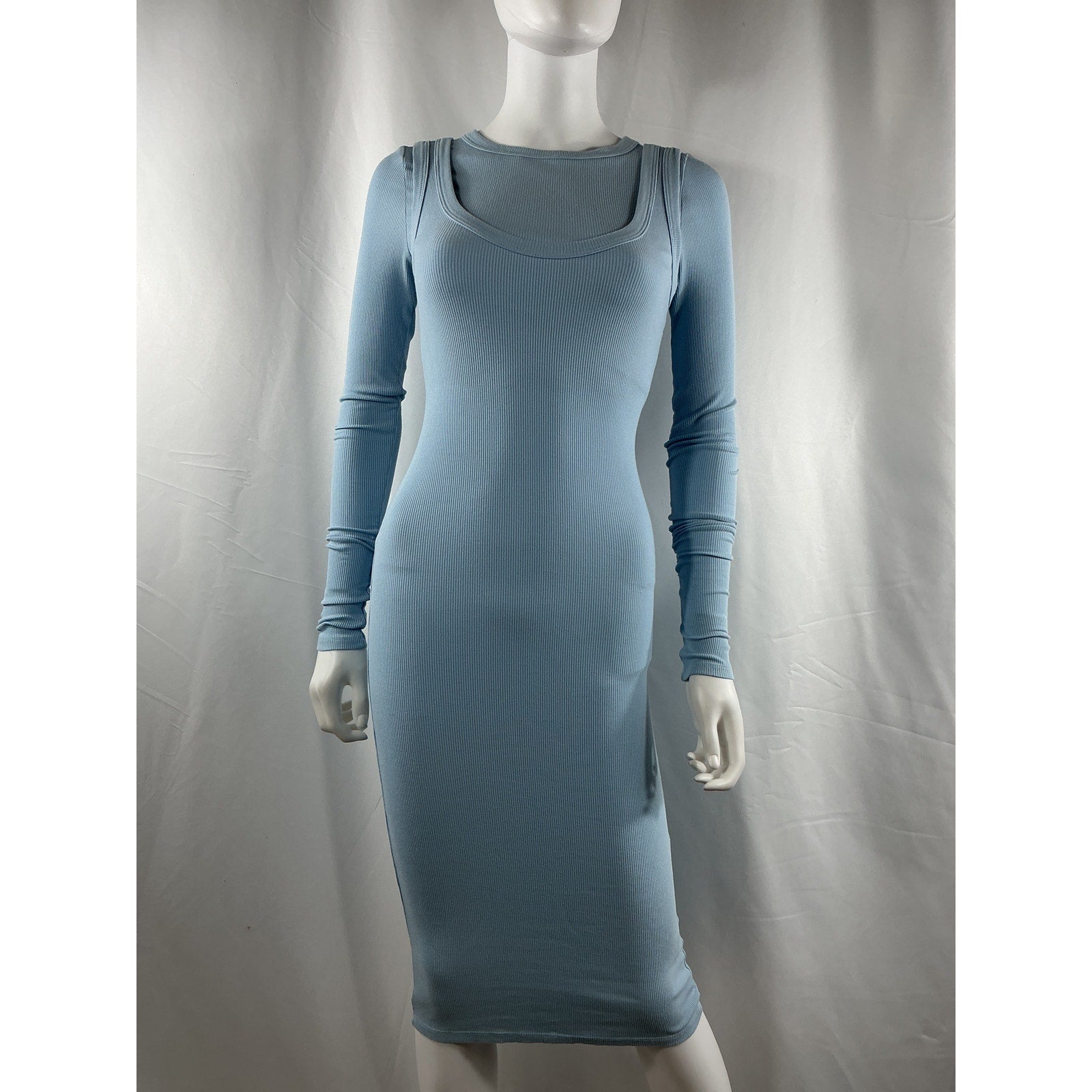 The Line By K 'Adbiel' Blue Cotton Dress Size S