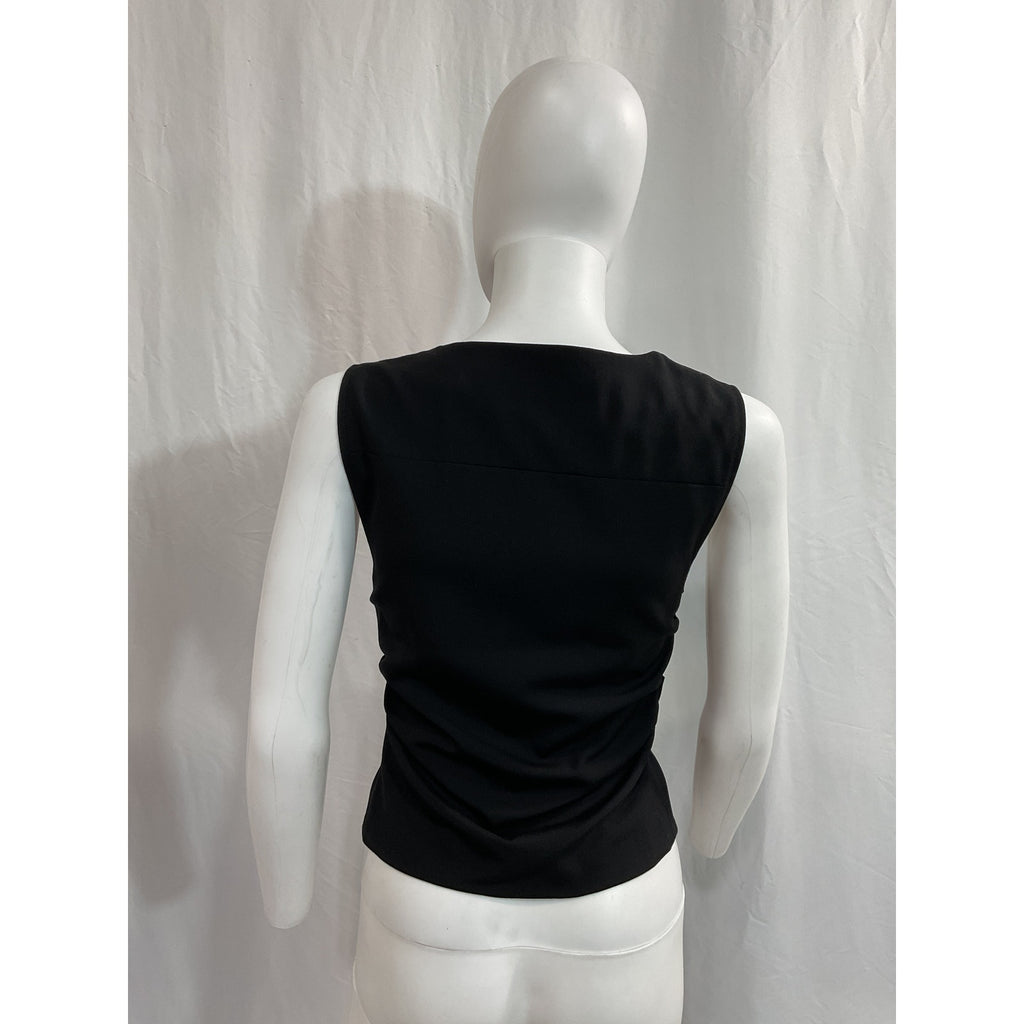 Jacquemus 'Le Gilet De Costume' Black Twill Top / Blouse Size 34