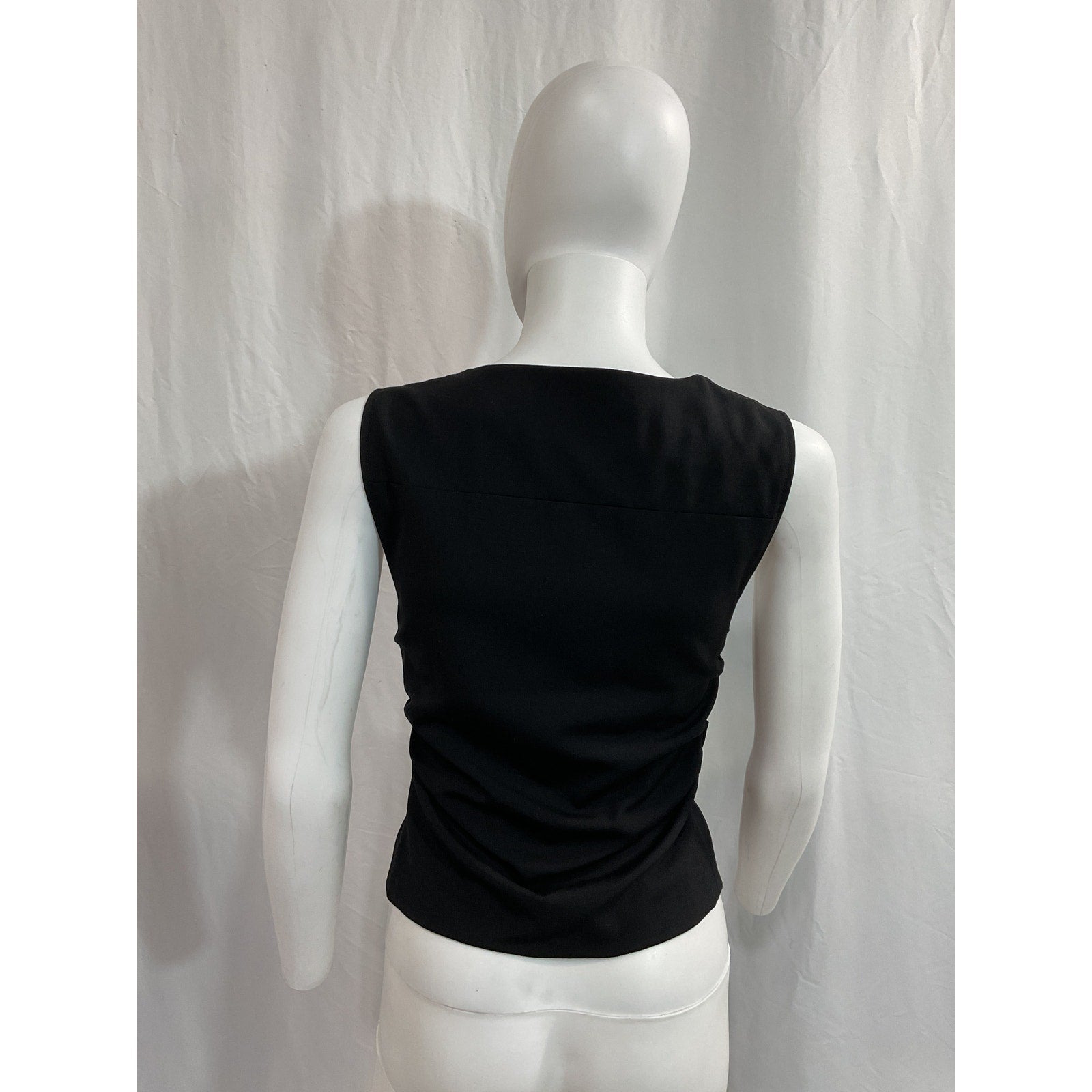 Jacquemus 'Le Gilet De Costume' Black Twill Top / Blouse Size 34