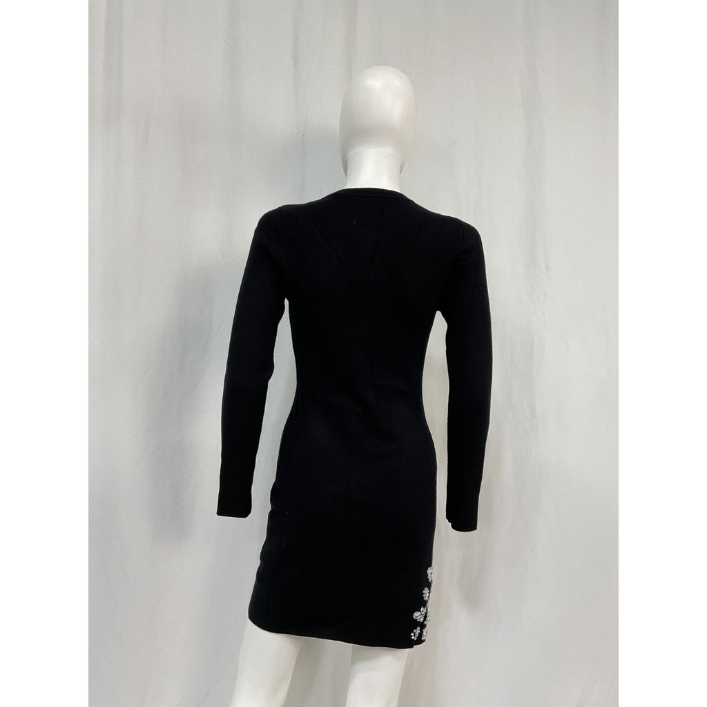 Saylor 'Reid' Black Viscose Mini Dress Size S