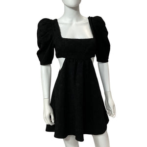 Majorelle Textured Black Tillie Mini Dress Size S