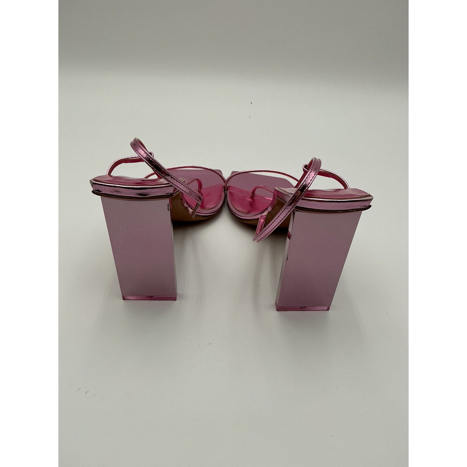 Arielle Baron 'Narcissus 95' Pink Nappa Leather Heel Size 7