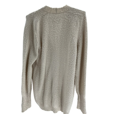 Maison Margiela Textured Ivory V Neck Cardigan Size XS