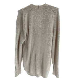 Maison Margiela Textured Ivory V Neck Cardigan Size XS