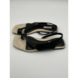 Toteme 'Slingback' Black Leather Sandals Size 41