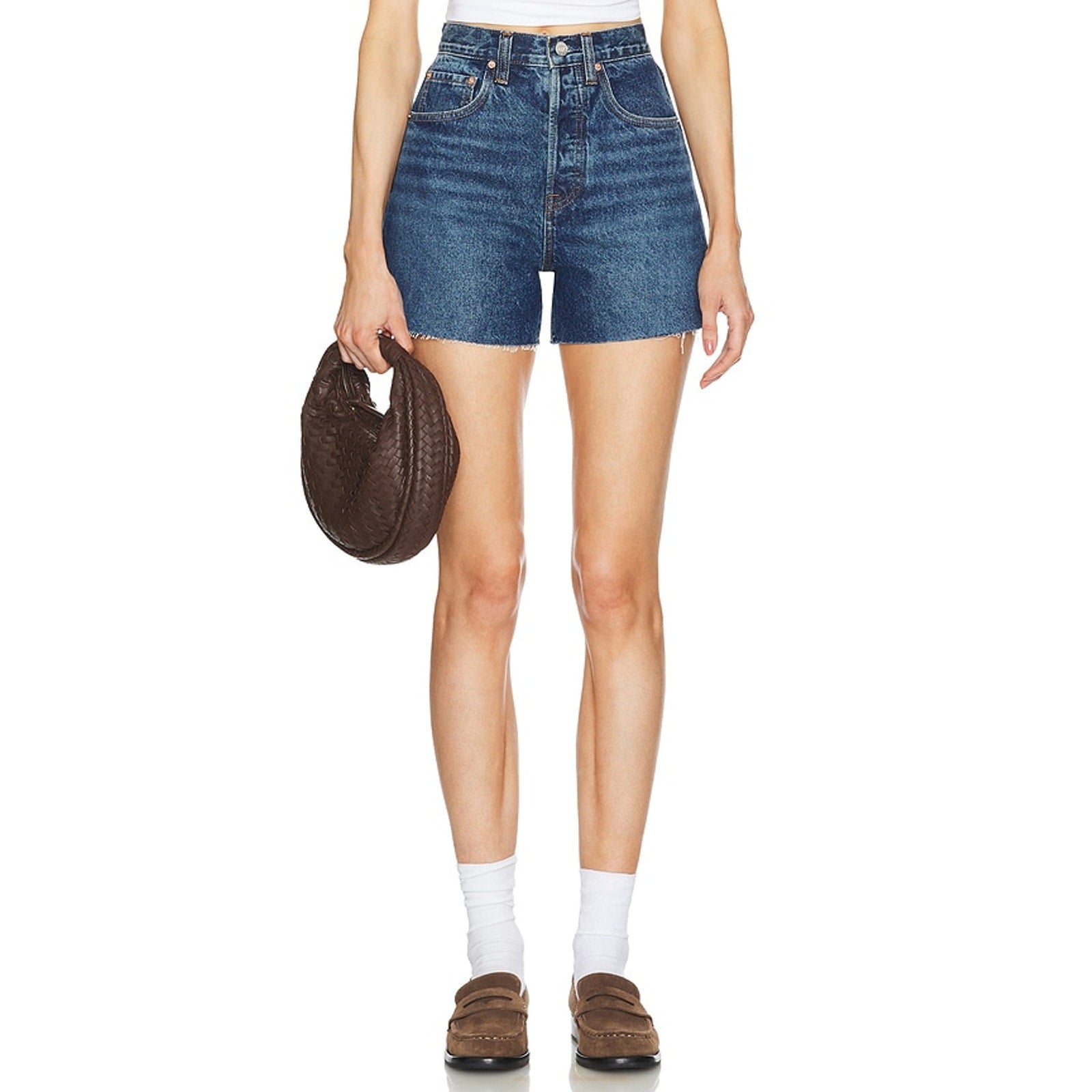Grlfrnd 'Jules' Blue Vintage Cut Off Denim Short Size 28 - NWT