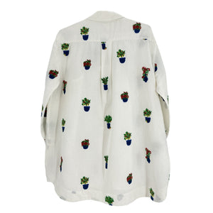Sezane Embroidered White Maxine Dress Size 36