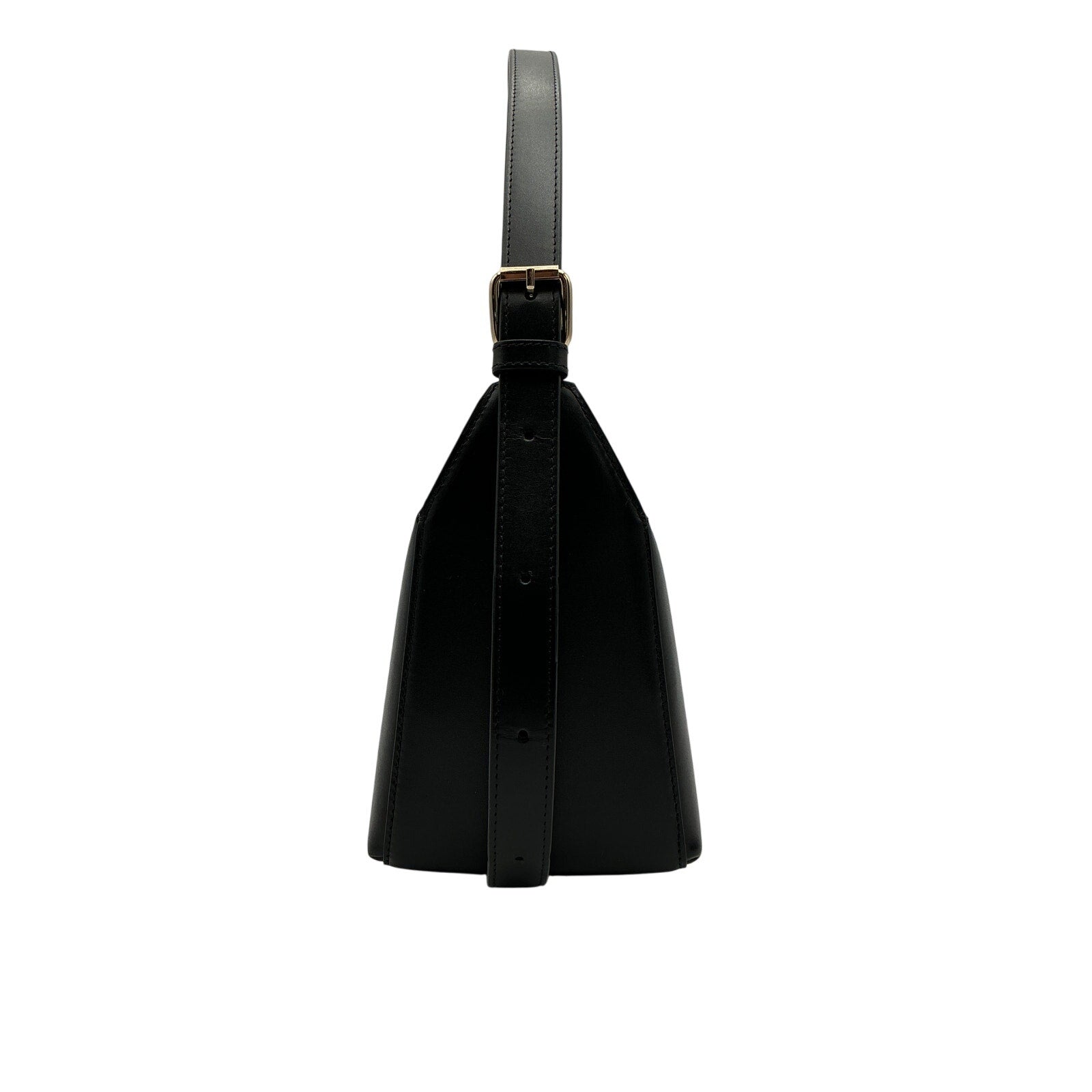 A.P.C. 'Virginie' Black Leather Shoulder Bag
