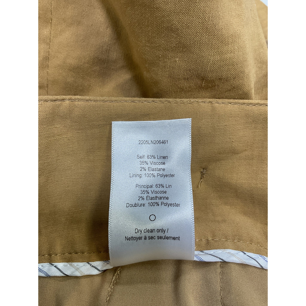 Veronica Beard 'Betty' Gold Linen Short Size 2