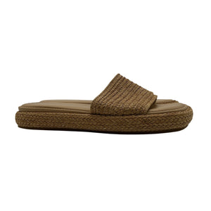 Vince Woven Tan Eva Platform Slide Sandals Size 8.5 M