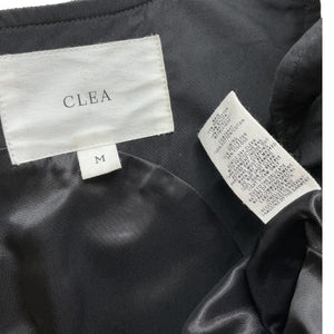 Clea Textured Black Petunia Jacquard Delfina Top Size M