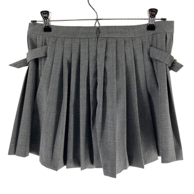 Sandro Chic Gray Buckle Accent Pleated Skort Size FR 36 / US 4 NWT