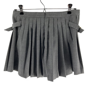 Sandro Chic Gray Buckle Accent Pleated Skort Size FR 36 / US 4 NWT