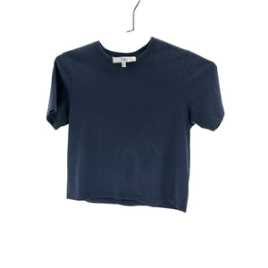 Tibi Program Cropped Blue Cotton Baby Tee Size XS