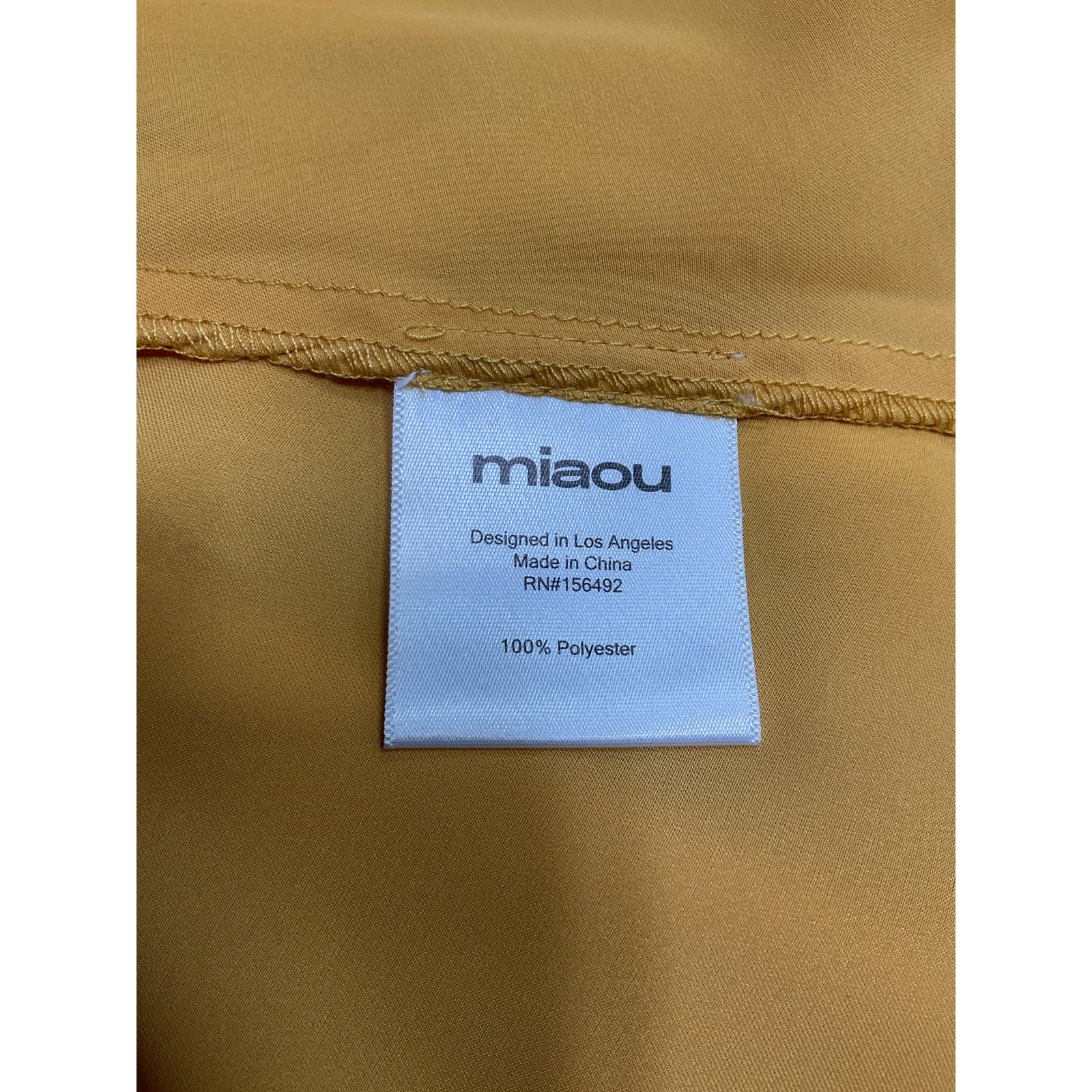 Miaou 'Ginger' Yellow Polyester Dress Size XS