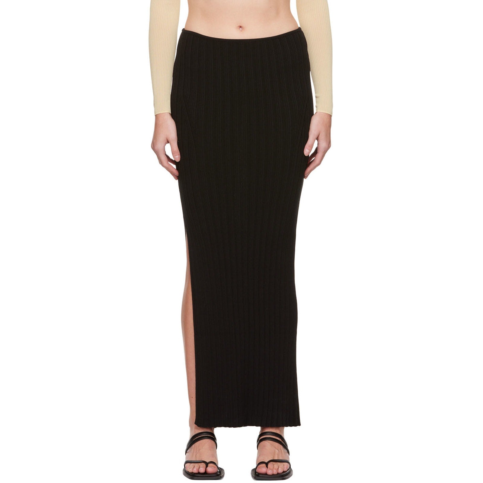 Aya Muse 'Sapodilla' Black Midi Skirt Size XS