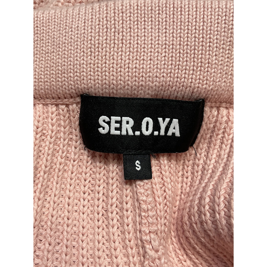 Ser.O.Ya 'Uma' Pink Faux Suede Leather Short Size S