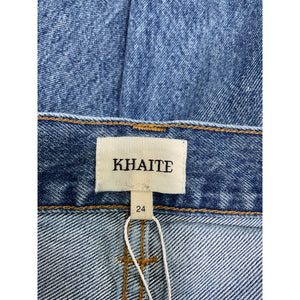 Khaite 'Callum' Blue Cotton High-Rise Straight-Leg Denim Jean Size 24