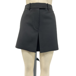 Helmut Lang 'Slash' Black Wool Suit Mini Skirt Size 2