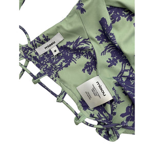 Miaou Mint Toile Green Nylon Corset Size M