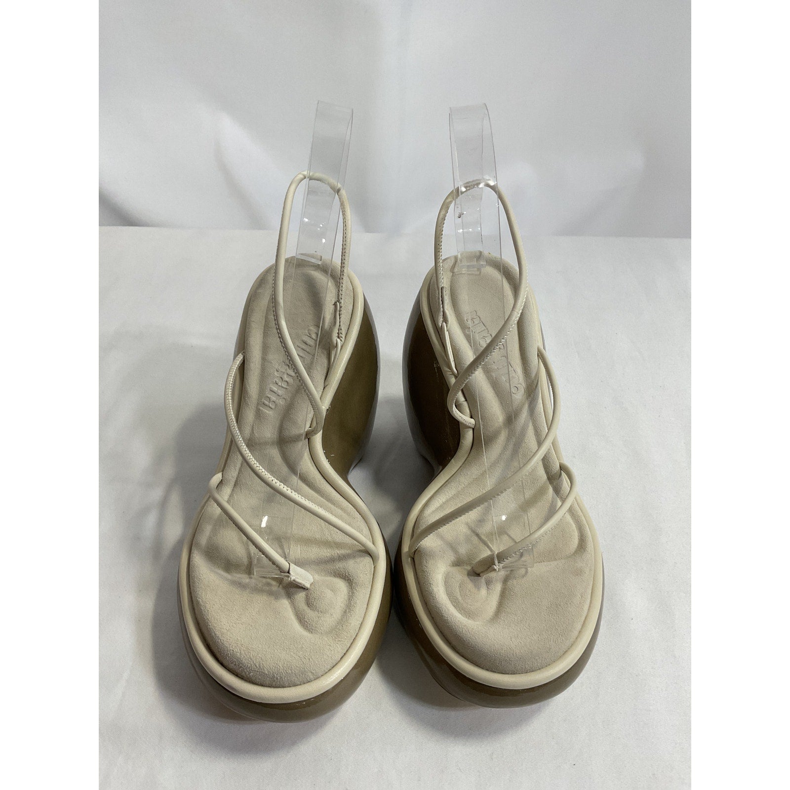 Cult Gaia 'Denali' Off White Leather Wedge Size 6