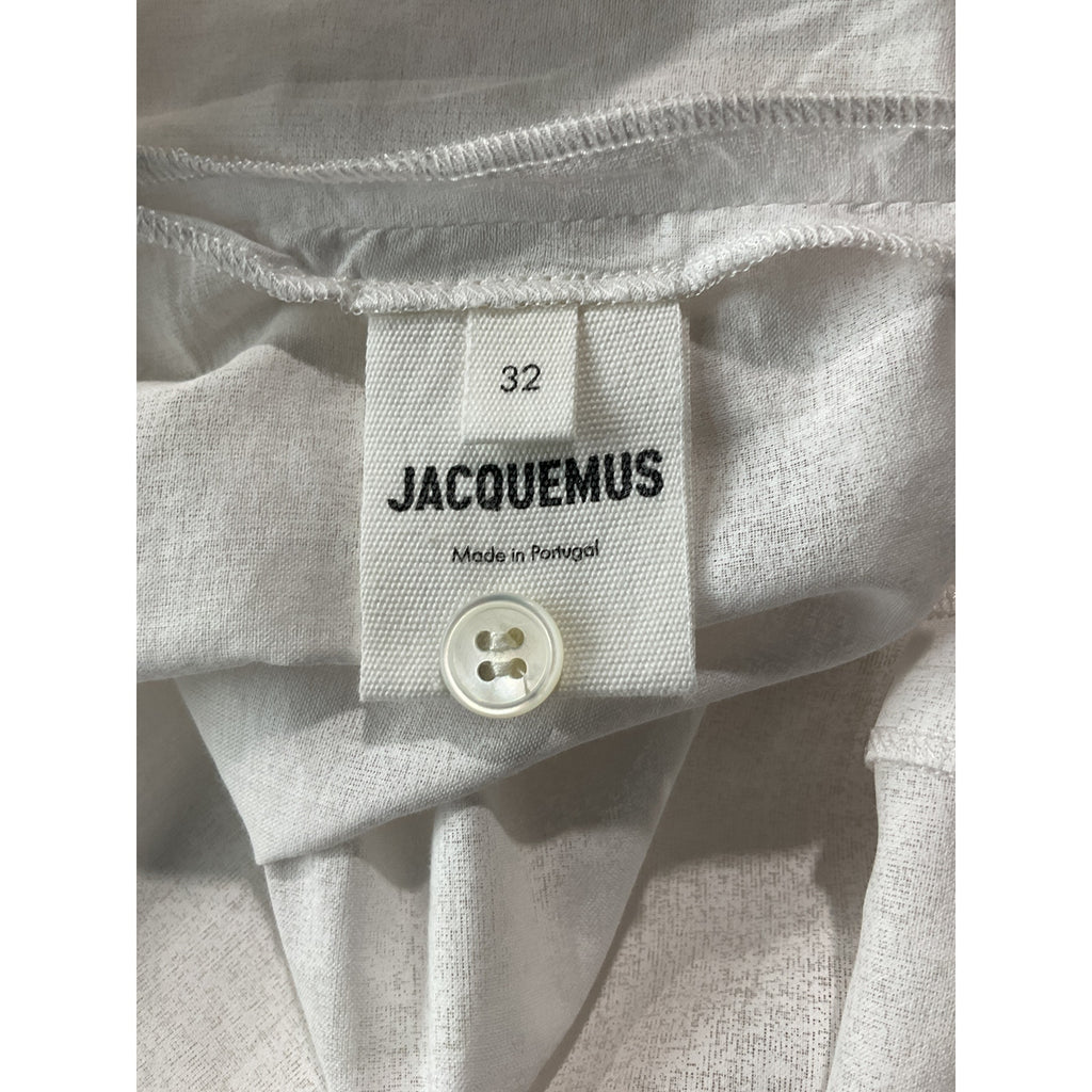 Jacquemus 'Agui' White Cotton Twisted Dress Size 32