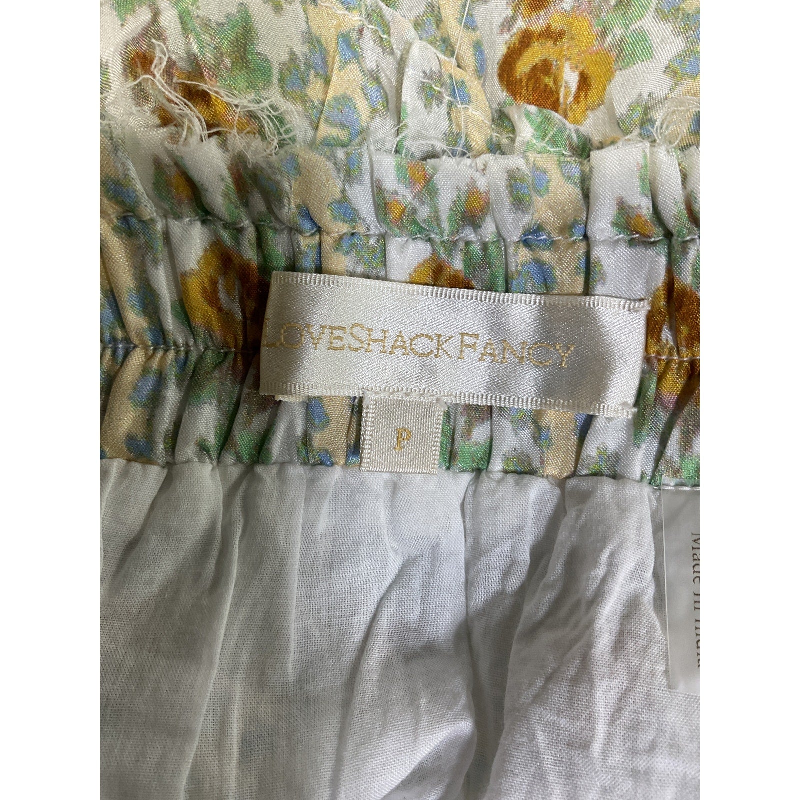 Loveshackfancy 'Piccolo' Green Mini Skirt Size P