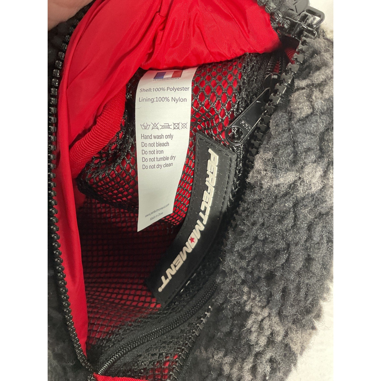 Perfect Moment 'Sherpa' Black Star Detail Waist Bag
