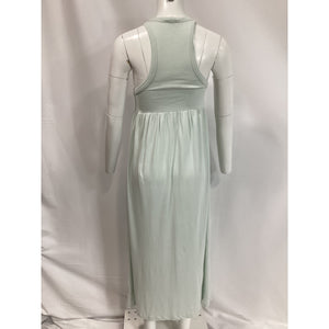 Ninety Percent Gathered Organic Cotton Blue Maxi Dress Size XS