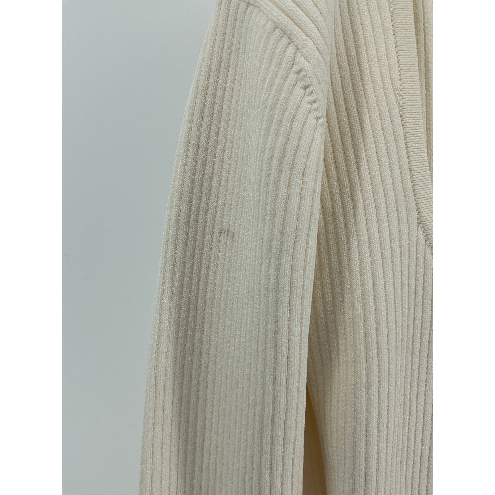 Alexis 'Terza' Cream Rayon Open-Back Ribbed-Knit Mini Dress Size S