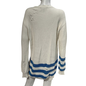 Retrofête Distressed White W Marina Devin Sweater Size S