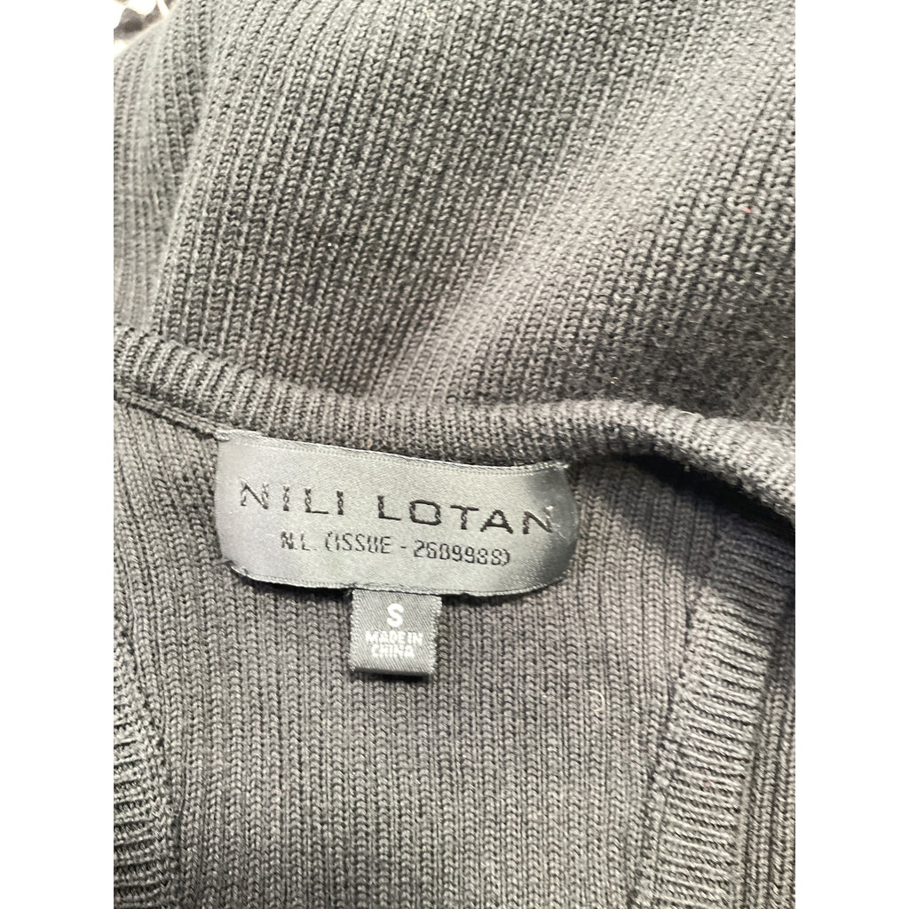 Nili Lotan 'Caden' Black Cotton Ribbed Organic Cotton-Jersey Tank Top Size S