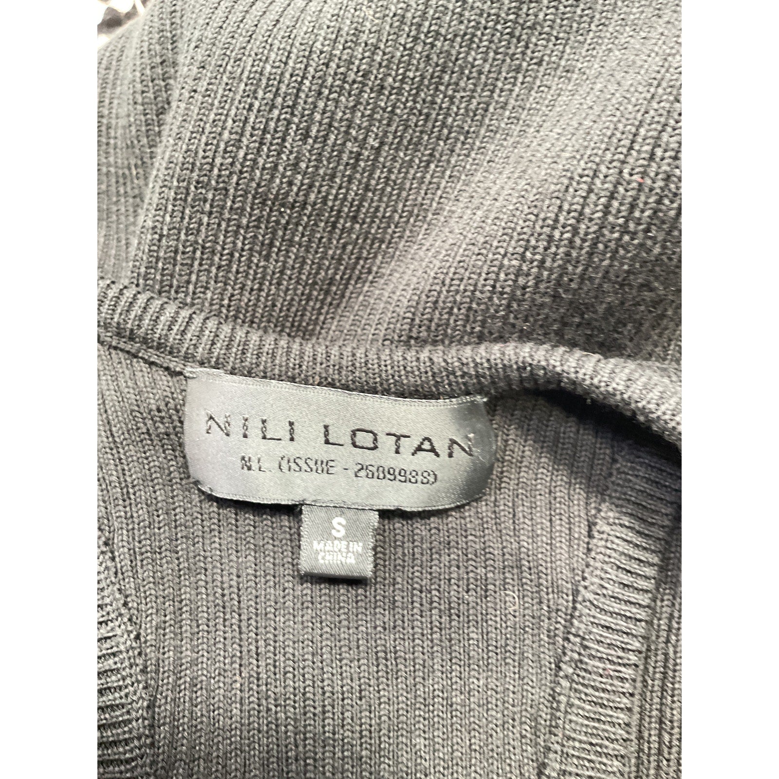 Nili Lotan 'Caden' Black Cotton Ribbed Organic Cotton-Jersey Tank Top Size S