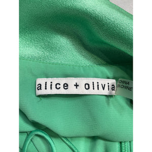Alice + Olivia 'Scoop' Green Halterneck Mini Dress Size 4