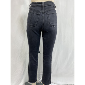 Rag & Bone 'Nina' Black High Waist Ankle Flare Jeans Size 24