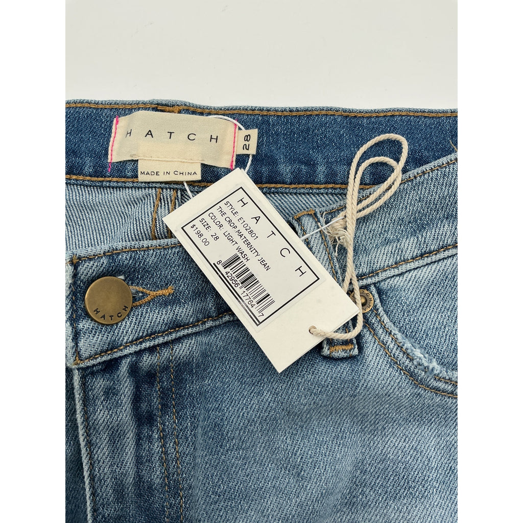 Hatch 'The Crop' Blue Cotton Maternity Denim Jean Size 28 - NWT