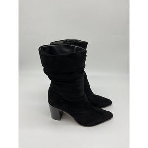 Schutz 'Ashlee' Black Leather Wedge Bootie Size 8