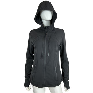 Lululemon Sleek Black Define Hooded Jacket Size 12