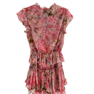 Misa Los Angeles Ruffled Multicolor Lilian Dress Size S