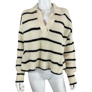 Eleven Six Striped Beige Tatum Sweater Size XS / S