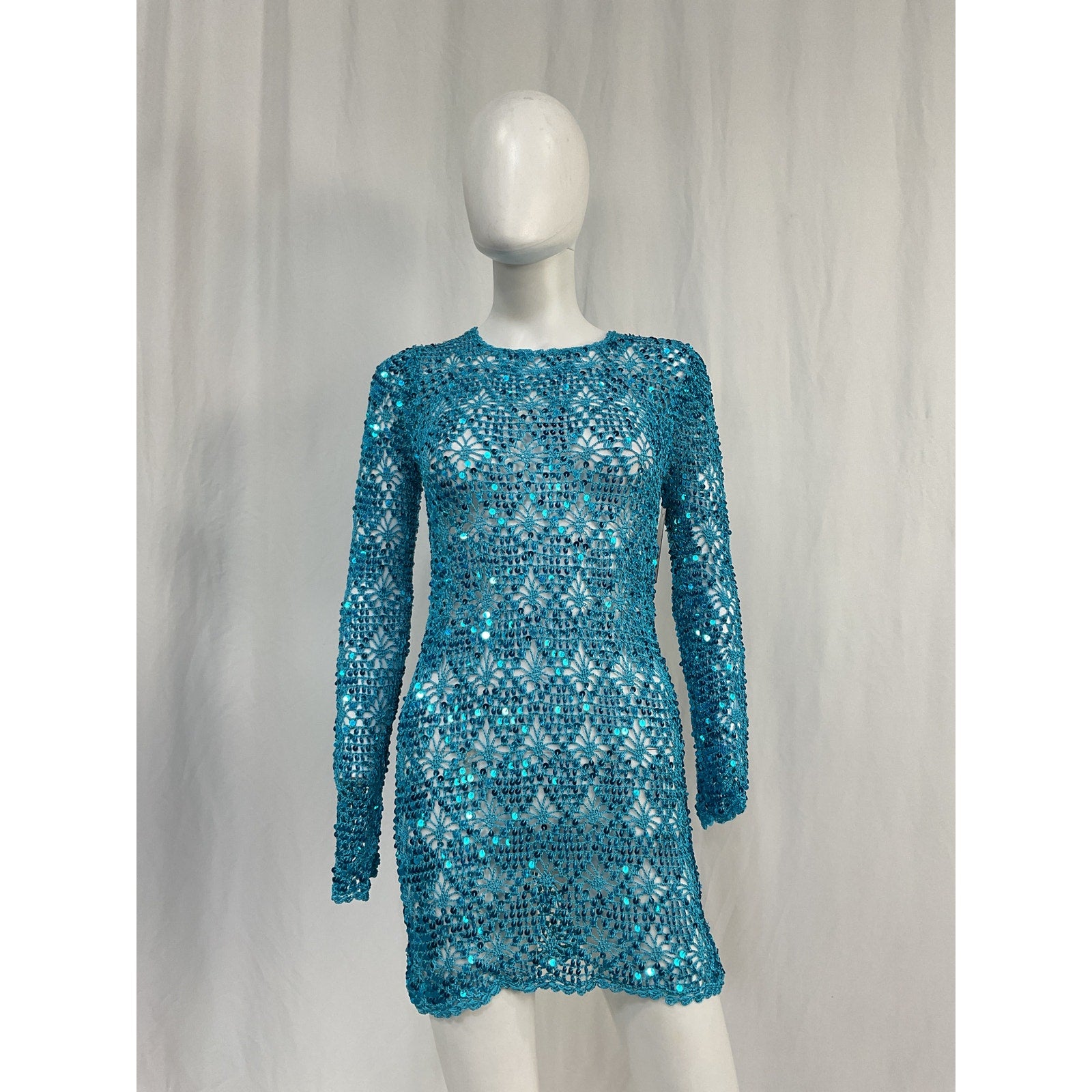 Retrofete 'Mira' Blue Viscose Dress Size XS / S - NWT