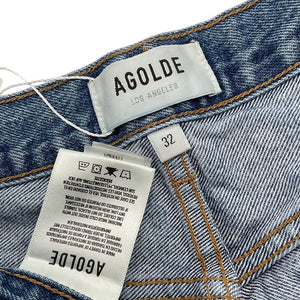 Agolde Distressed Blue Jean Parker Shorts Size 32