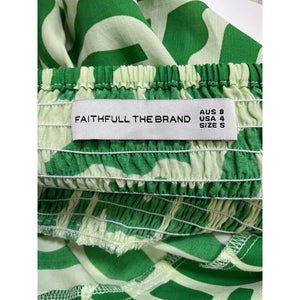 Faithfull The Brand 'Surrau' Green Halterneck Crepe Mini Dress Size S